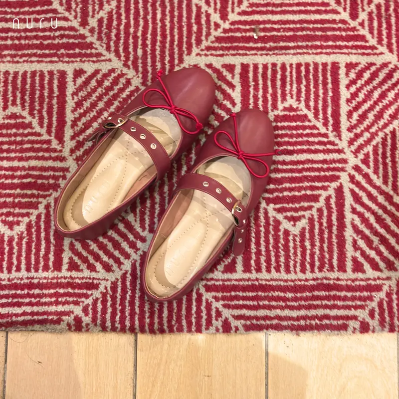 Nuru Urban - Monroe Sepatu Flatshoes Wanita Burgundy sepatu  maroon 0