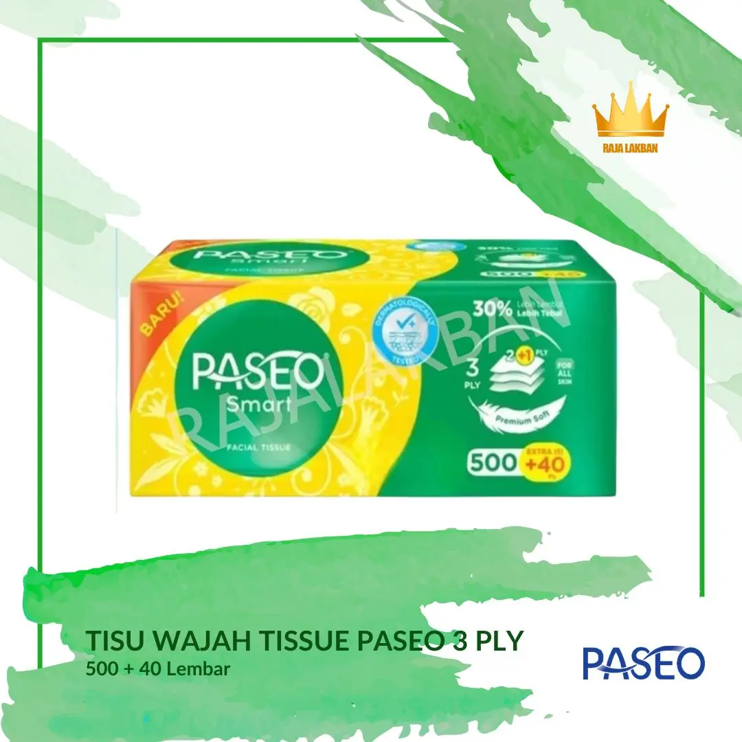 Tissue Tisu Wajah Paseo 3 Ply/ 500 + 40 Lembar - Pak