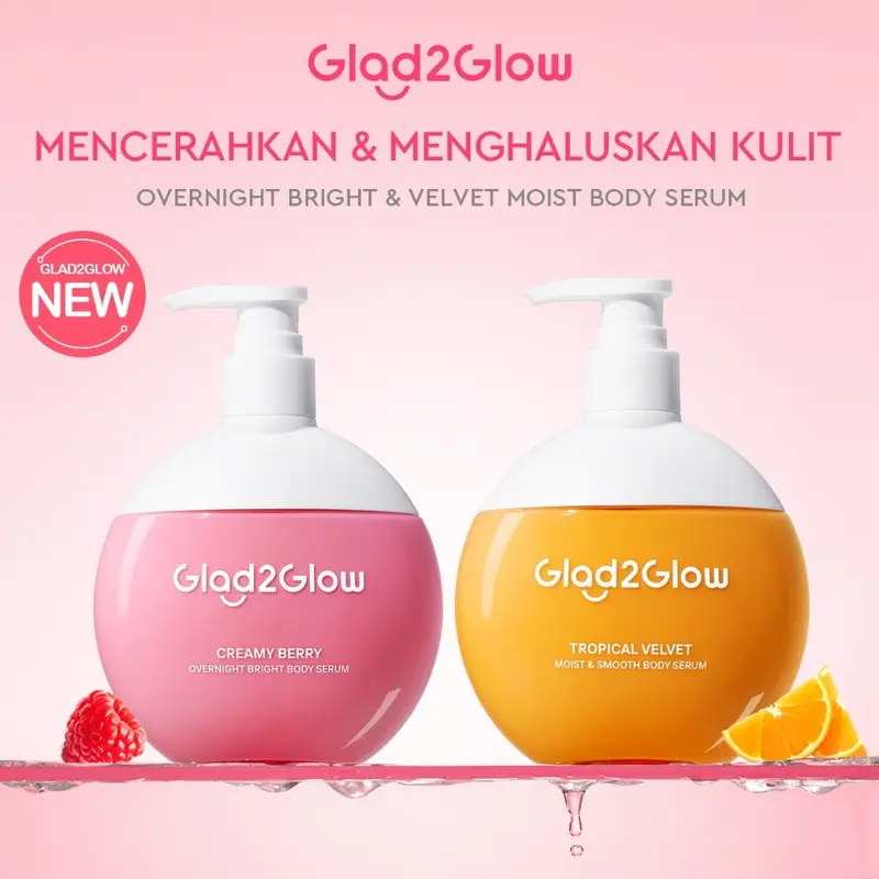 GLAD2GLOW Tropical Velvet Moist & Smooth Hand Body Serum 300ml 0