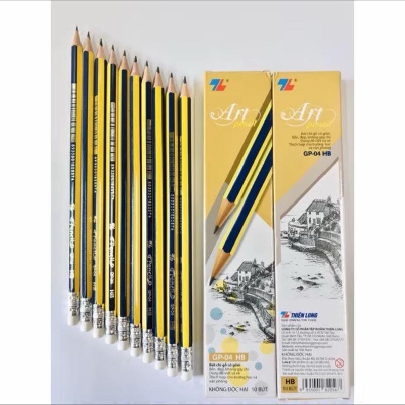 Combo 10 Bút Chì Gỗ HB Có Tẩy Học Sinh Deli - Chì Đen Đậm Vẽ Tranh Tập Viết Làm Bài Kiểm Tra Nhạy Với Máy Chấm Thi Văn Phòng..