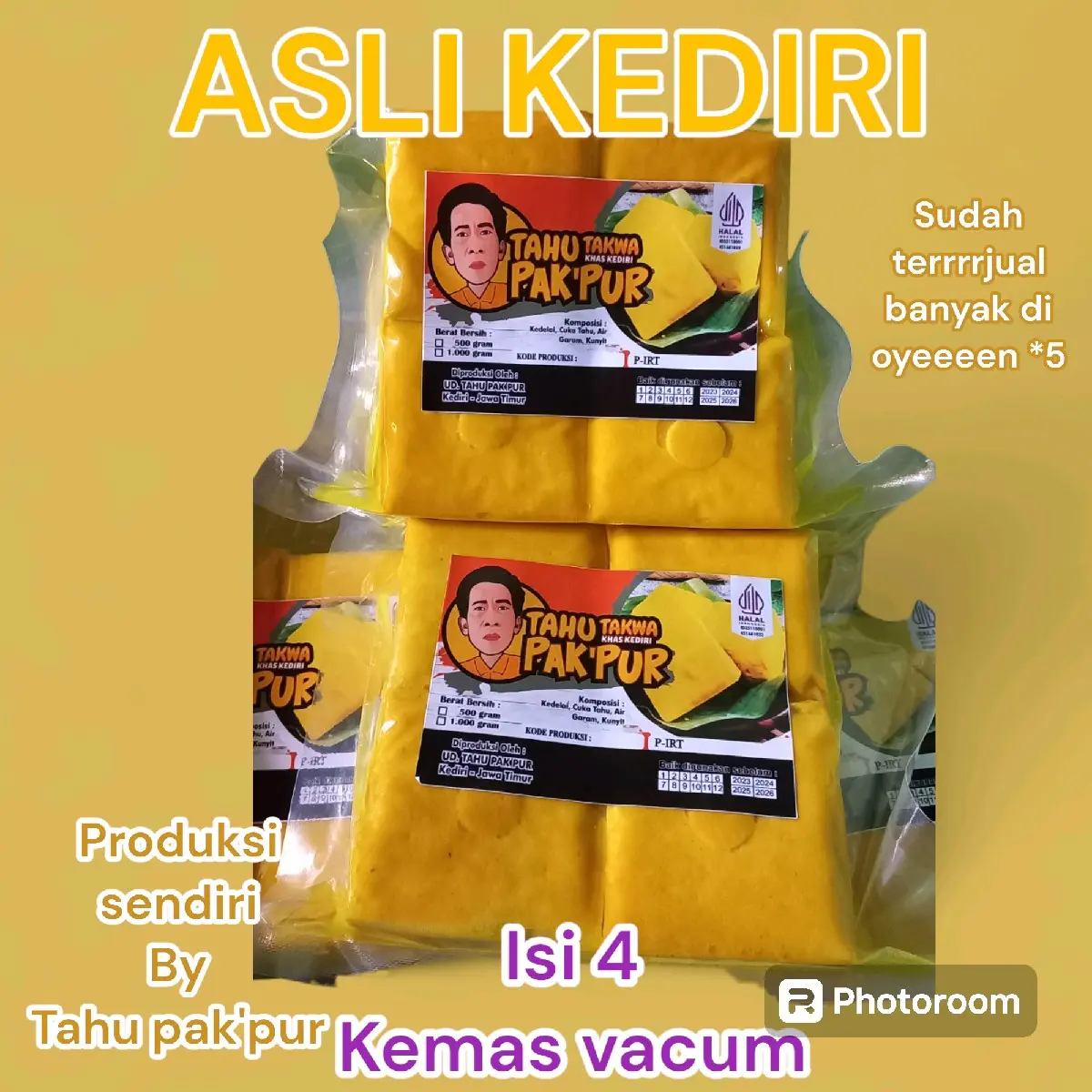 TAHU TAQWA CAP PAK PUR OLEH OLEH KHAS KEDIRI