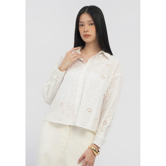 Gambar Et Cetera Long Sleeve Embroidery Blouse OFF WHITE - OFF WHITE, 6 dari et cetera Indonesia Kota Bekasi Tokopedia