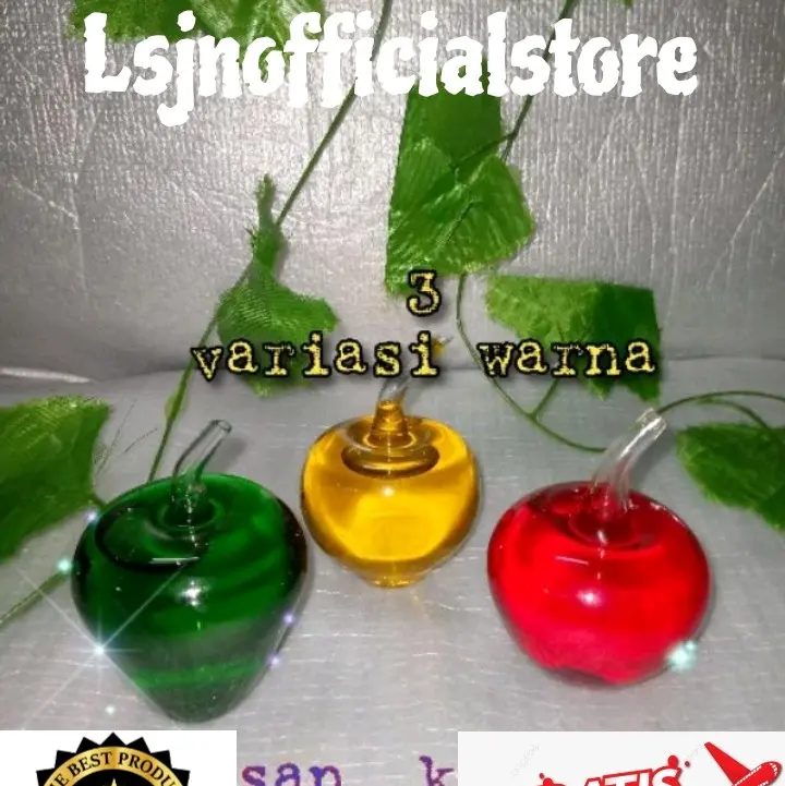 Souvenir Hiasan Pajangan Prakarya Kaca Bentuk Ornamen Apel