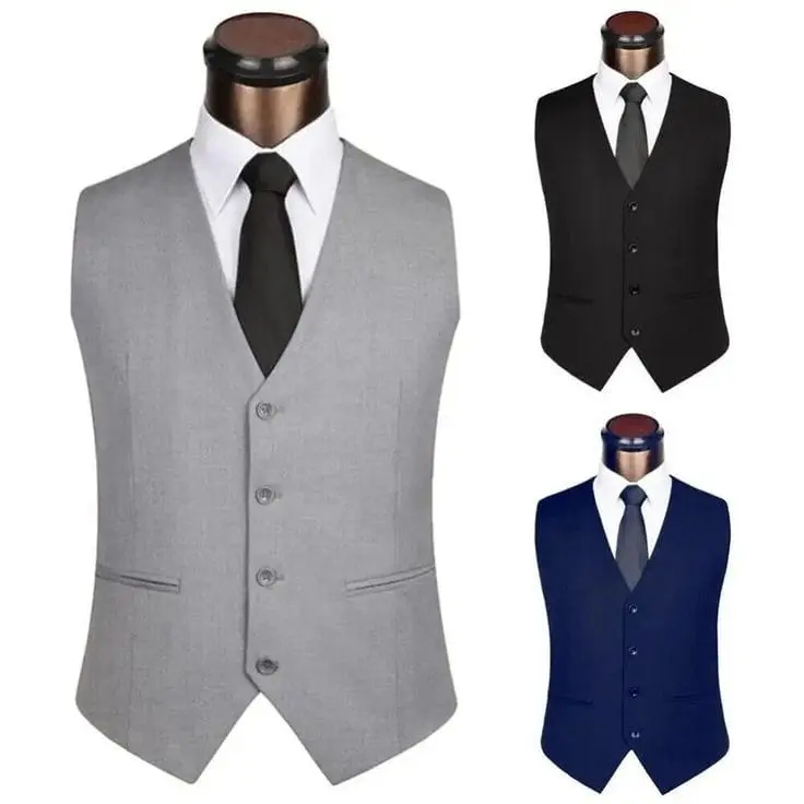 Rompi Vest Dewasa Slimfit Dalaman Jas Blazer Bahan Katun Twill Drill Premium