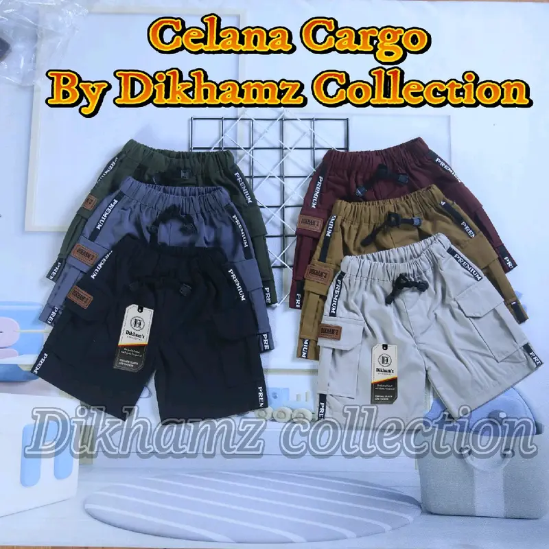 Dikhamz collection  - Celana Cargo Anak Strip-z/ Celana Anak/ Cargo Anak/ Celana Anak Cargo/ Celana pendek anak 0