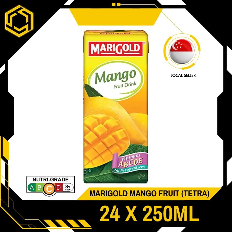 MARIGOLD Fruit Drink Mango 250ML X 24 (TETRA)  MARIGOLD Mango Fruit Drink 250ML X 24 (TETRA)