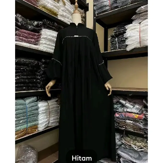 Gamis viral terbaru elegan Maxi mute Payet mutiara cringkle Airflow 2