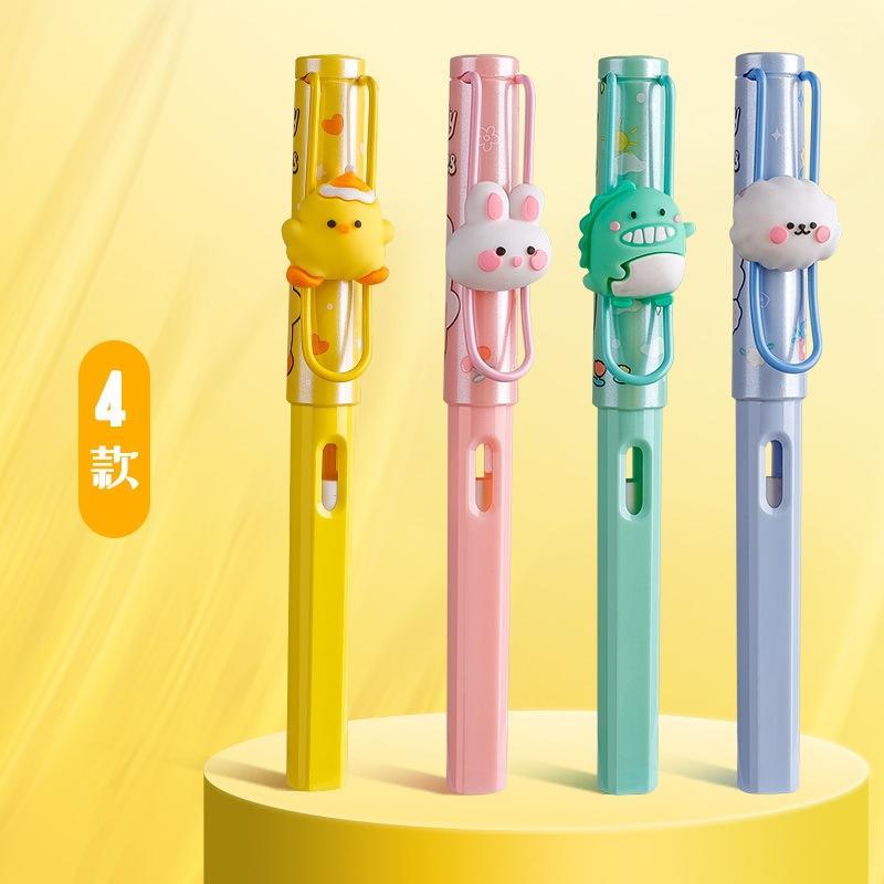 Bút Máy Xóa Được MoChi 9065 Mực Xanh, Tím Dễ Thương, Ống Mực 3.6mm (Màu Thân Bút Ngẫu Nhiên) - Văn Phòng Phẩm No.1