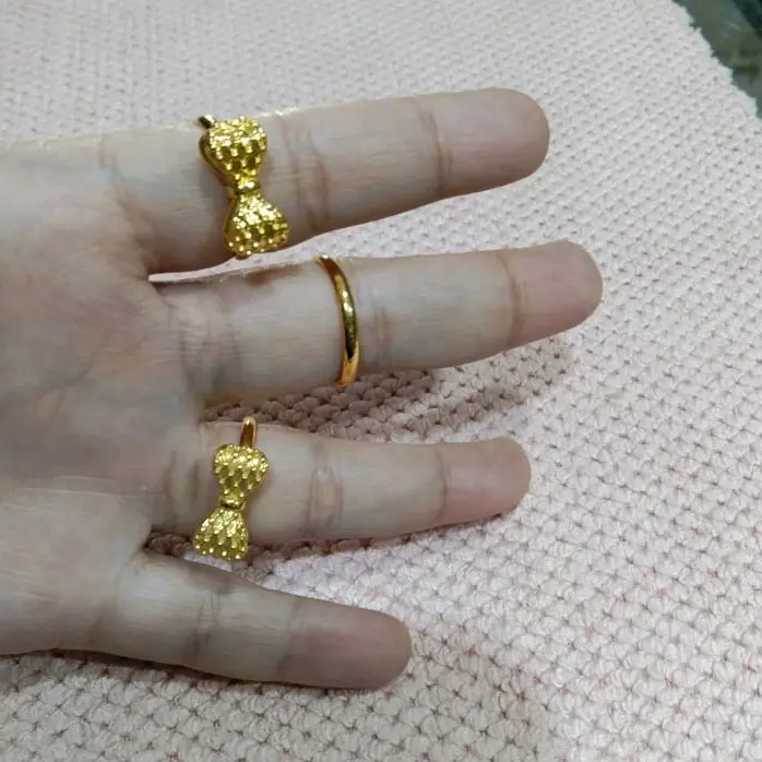Cincin lapis emas pita kecil