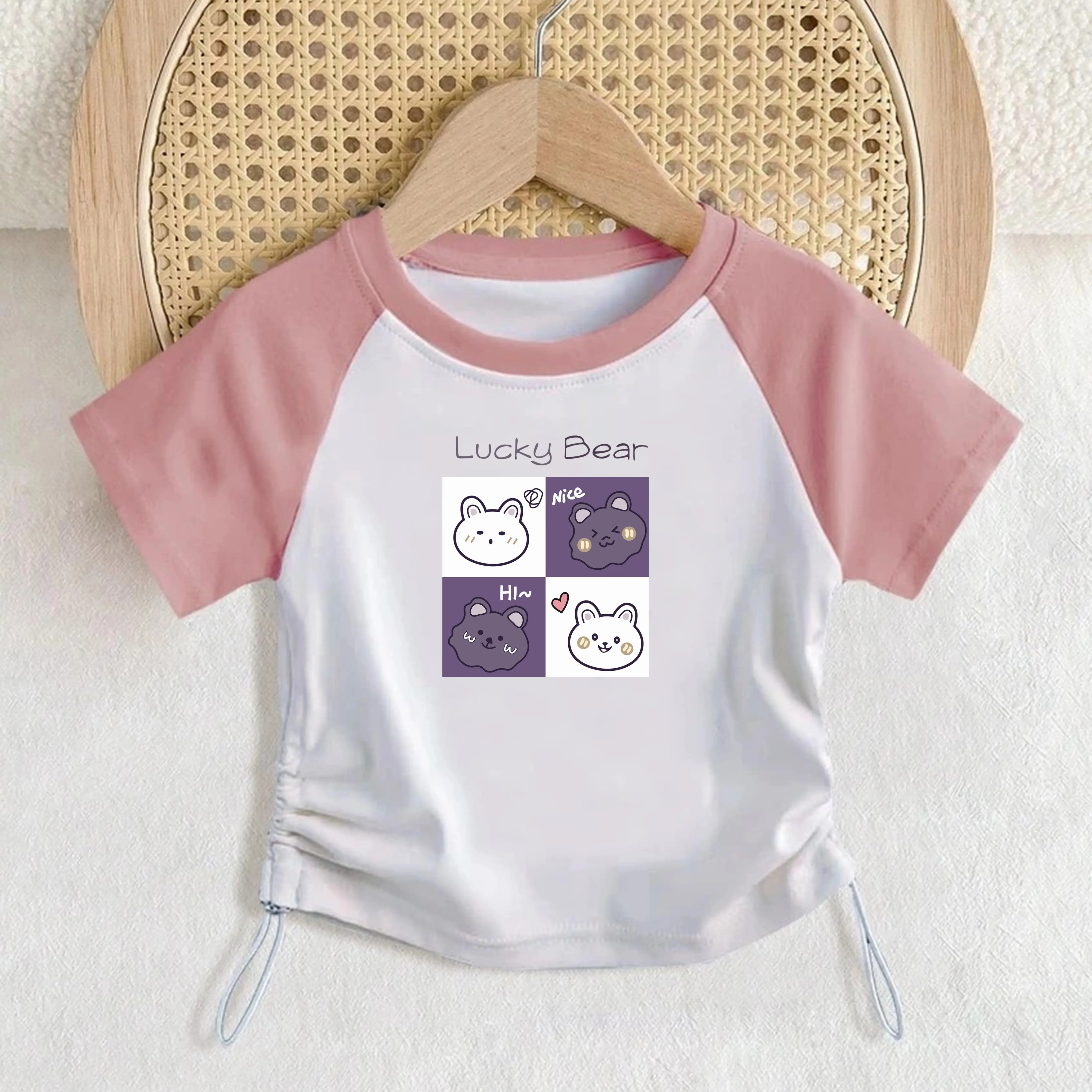 KAOS ANAK PEREMPUAN VIRAL MOTIF REGLAN TALI SERUT