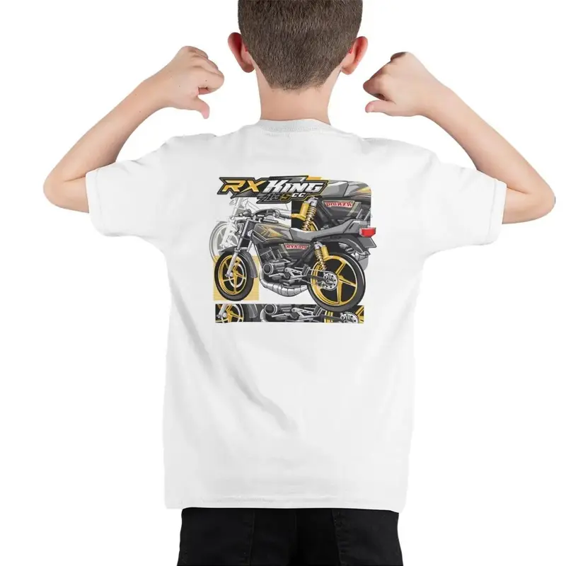 Ajoe kids kaos anak anak umur 4-10 tahun sablon depan belakang motif motor RX KING VERSI 1 Fashion 8