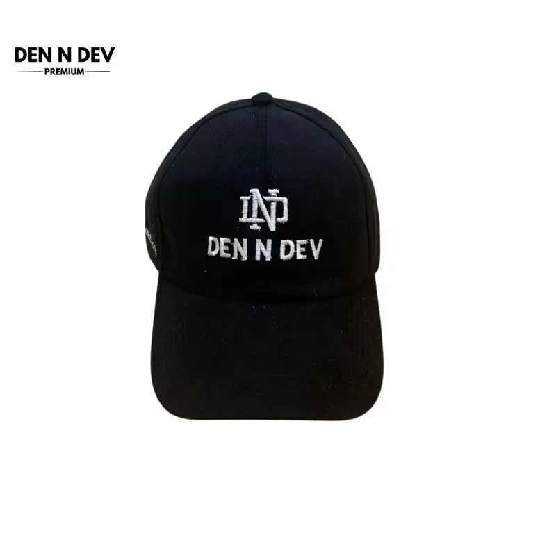 DEN N DEV - Topi Baseball unisex Bordir DEN N DEV PREMIUM warna Hitam 1