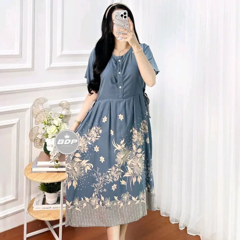 Daster Wanita Rayon Grade A Busui Resleting Depan Baju Tidur Daster Kekinian daster Cantik daster Ibu Menyusui 0