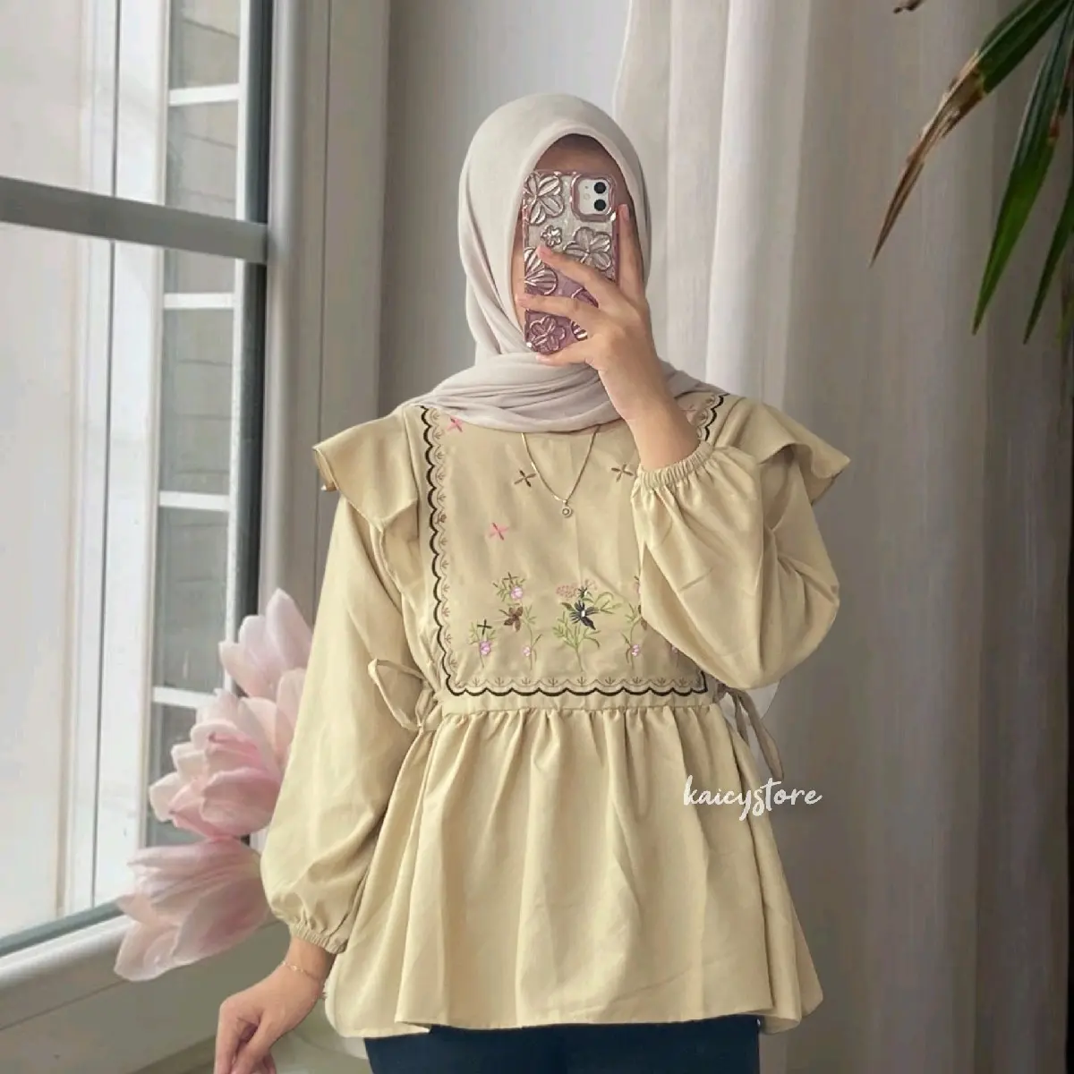 NEVA SHIRT | Blouse wanita rompi bordir terbaru