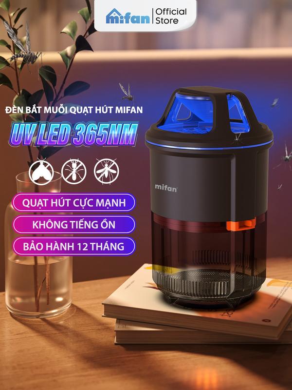 Đèn Bắt Muỗi Thông Minh UV-LED MIFAN - Quạt Hút Siêu Mạnh, Êm Ái, Không Tiếng Ồn - Bẫy ruồi, bắt bọ, diệt côn trùng
