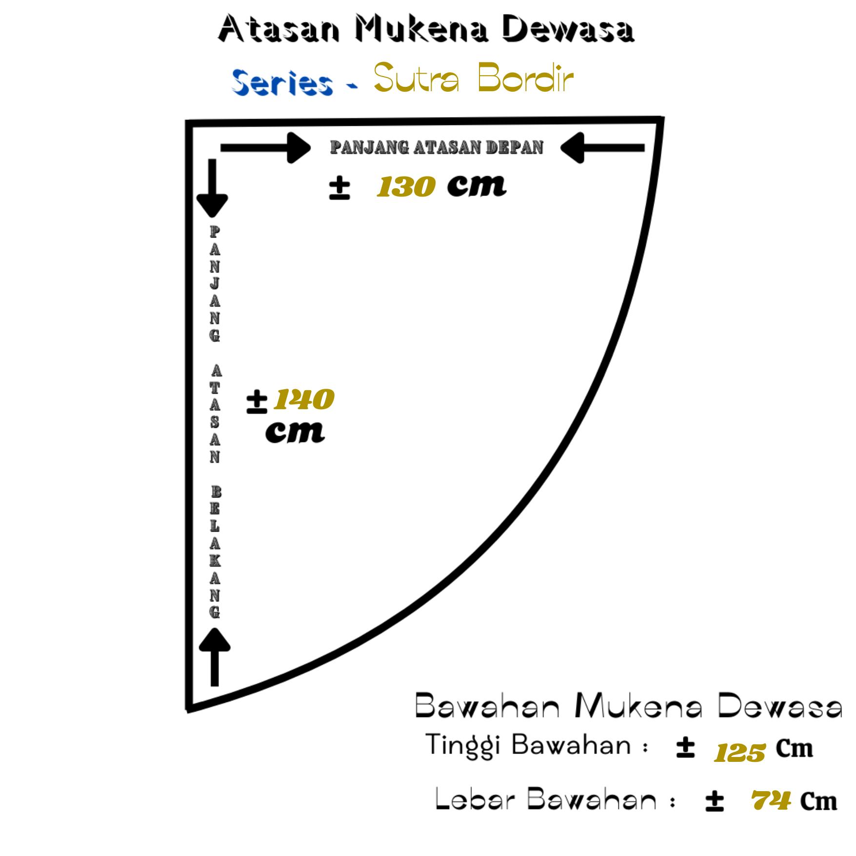 Arshaka 786 Mukena Dewasa Mewah Silk Bordir Serangkai Melati Haji Umroh Series