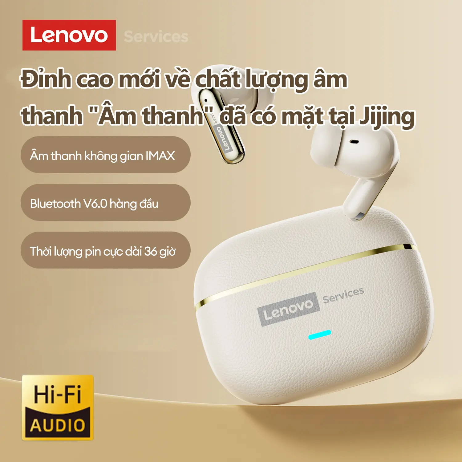 Tai Nghe Nhét Tai Nghe Bluetooth Lenovo LE208-TWS-6.0, Dịch Giọng AI, Không Dây, ENC Khử Tiếng Ồn, Pin Dài, Âm Thanh HIFI, Chế Độ Chơi Game, Cuộc Gọi HD | BigBuy360 - bigbuy360.vn