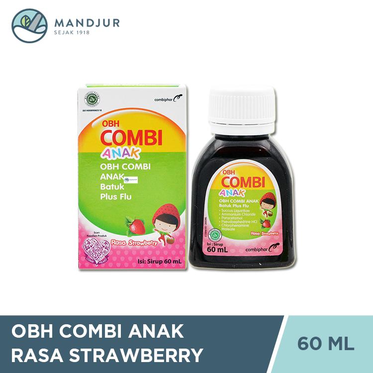 OBH Combi Anak Batuk Plus Flu Strawberry 60 mL - Sirup Obat Batuk Anak