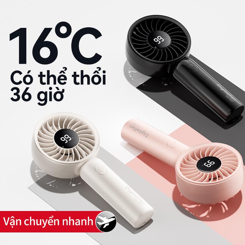Quạt cầm tay mini, 5000mAh, 3 mức điều chỉnh gió mạnh, độ ồn thấp, có thể gập lại, thời lượng pin dài 2