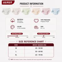Gambar GEMER 6Pcs Celana Dalam Wanita Pinggang Menengah Bahan Katun Desain Seamless Lembut Nyaman dan Ramah Kulit Model Dasar Cocok untuk Wanita Dewasa. - 6PCS, M dari GEMER Indonesia Official Kota Administrasi Jakarta Barat 2 Tokopedia