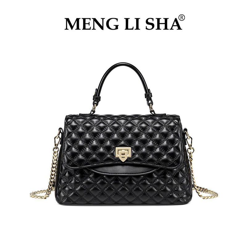 Full Box TB6052 - Túi Xách Nữ Đi Tiệc Thương Hiệu Meng Li Sha Túi Dáng Đứng Thiết Kế Thanh Lich Họa Tiết Trần Ô Trám Sang Trọng Phong Cách Hong Kong Hot Trend 2025 Túi Đeo Vai Đa Năng Đi Chơi Đi Tiệc bag