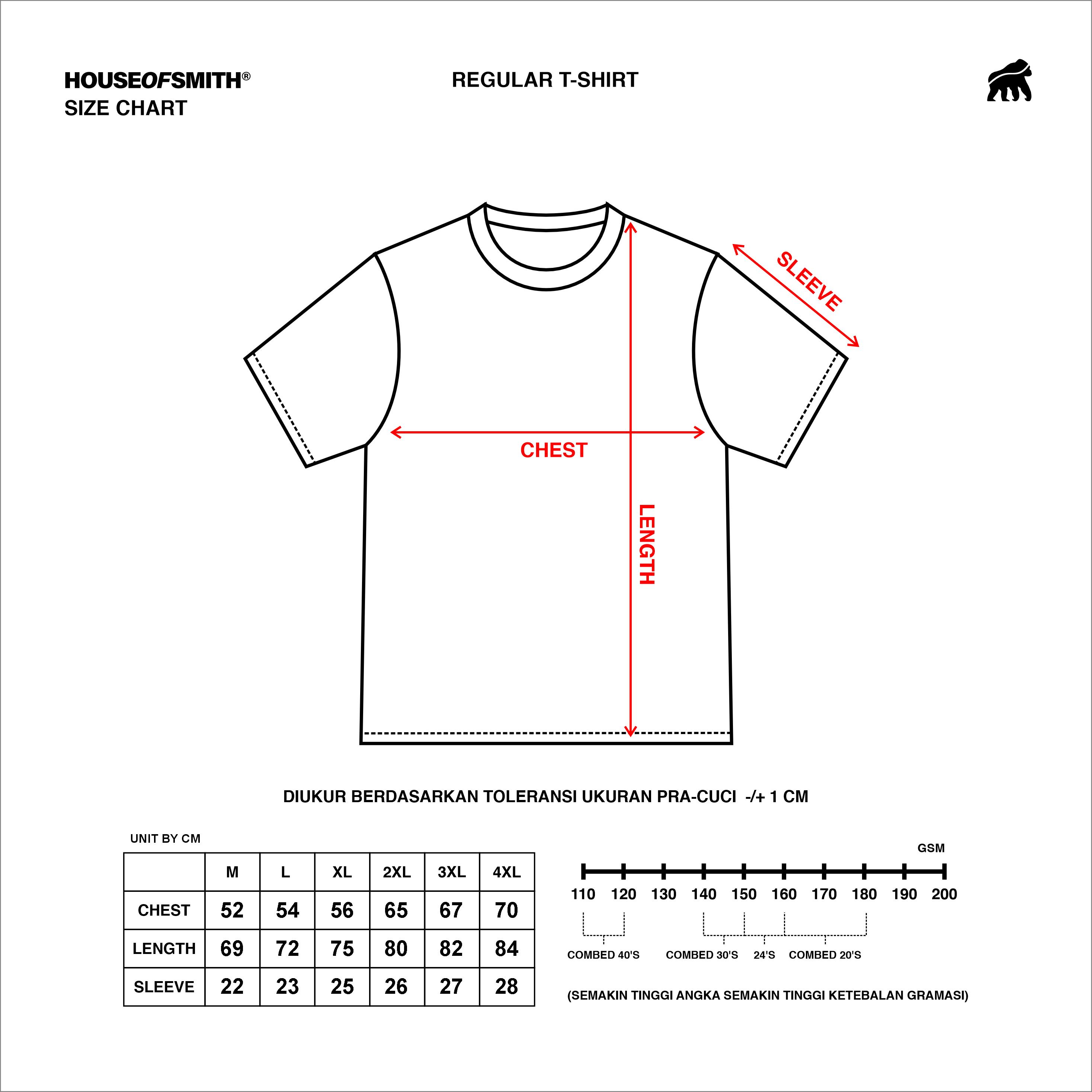 House of Smith T Shirt Academia Black Regular #11 - Kaos Pria Lengan Pendek