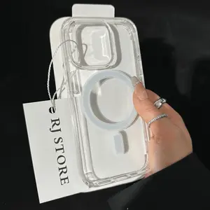 (Box Packing)Premium Magsafe Magnetic Clear Case Hybrid Iphone xr xs xs max 11 12 13 14 15 16 17 AIR PRO MAX PLUS