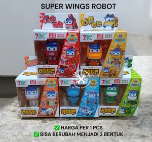 Mainan Anak SUPER WINGS ROBOT TRANSFORMER BISA BERUBAH 2 BENTUK