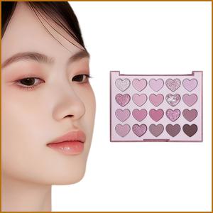 【DIKALU】コリアンスタイル ハートデザイン 20 色アイシャドウパレット マット & パール ピンクパープル 優しいピュアセクシー 学生向け