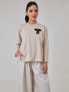 STUDIO TUI - AIRY TOP LONGSLEEVE IN OAT