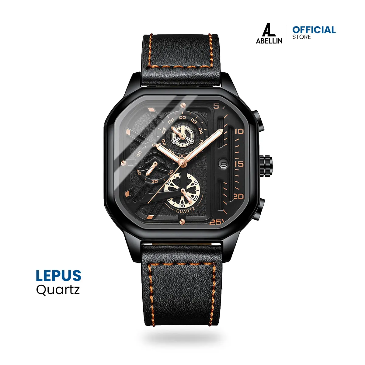 LEPUS Quartz - Jam Tangan Pria Cowok Premium Strap Kulit Asli Tahan Air Analog Eksklusif Original Bergaransi Brand Lokal Mewah Kotak Eksklusif Watch watches