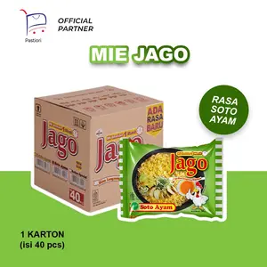(1 DUS ISI 40pcs) MIE JAGO Rasa Soto Ayam Mie Instant Masak 1 Menit Siap Santap HALAL - Mi Kuah Instan