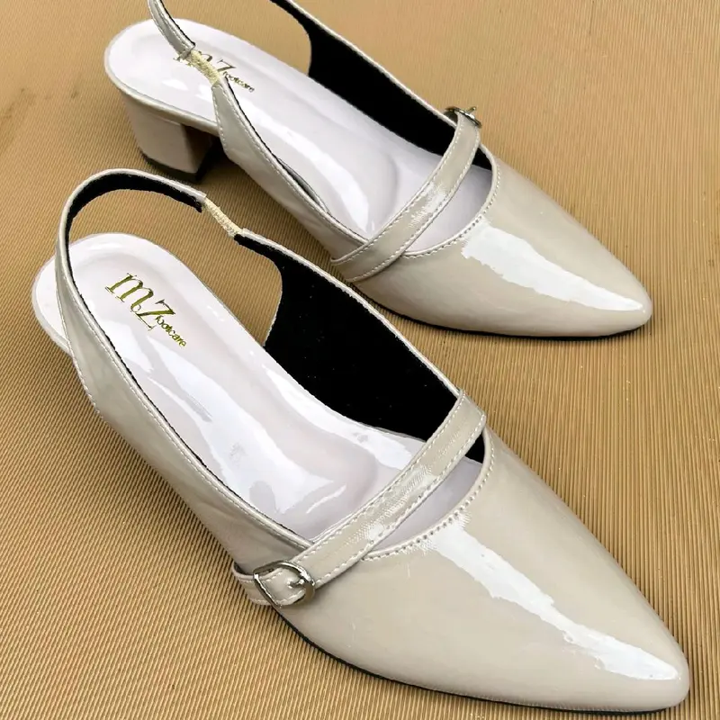Sandal jumbo big size 45-37 wanita mules new high heels 5cm Pesta Shoes 2