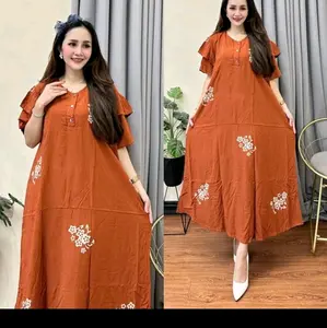 Daster jumbo rayon,busui,tali samping.