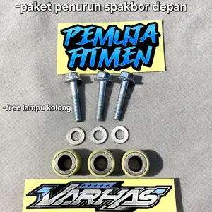 Baut+Roller pengganjel spakbor depan agar terlihat nunduk/ceper all metic (free lampu kolong)