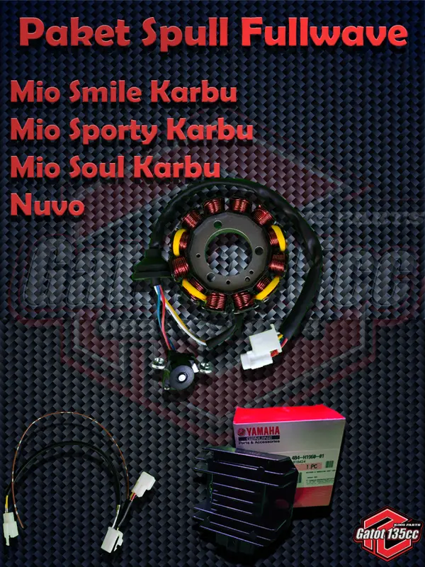 Paket spull Fullwave Mio sporty mio smile mio soul karbu Nouvo set kiprok Nmax original PNP dan kabel kit Fullwave 1