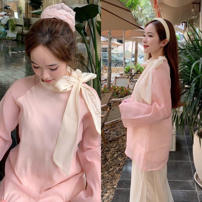 Pháp phục thanh lịch sang trọng tơ lụa mềm thêu "Om Mani Padme Hum" thiền trà, đi lễ