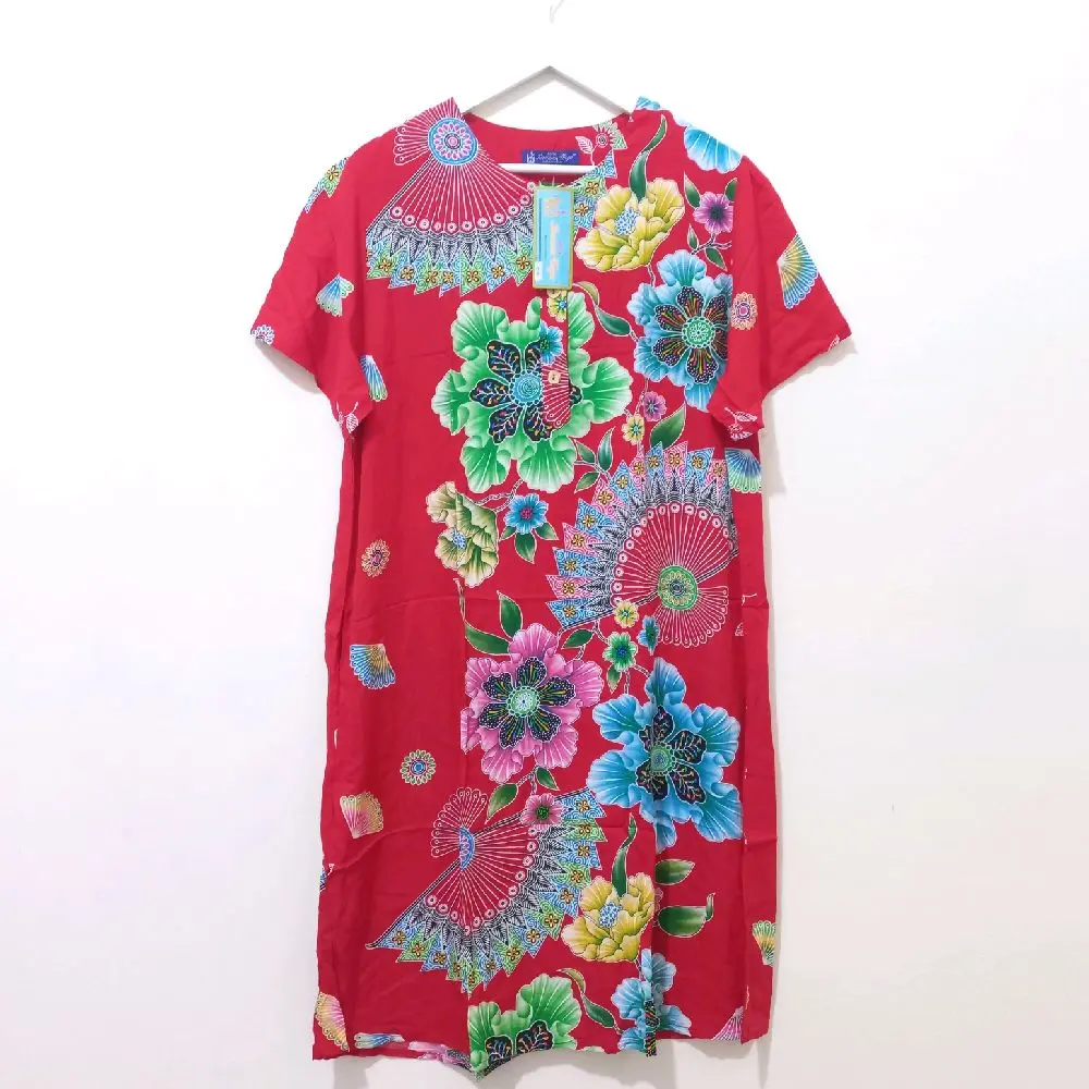 Daster Kencana Ungu Label Biru KUB DS 04 LD 120 Batik Kencana Ungu Original Kancing Wanita Pekat 2