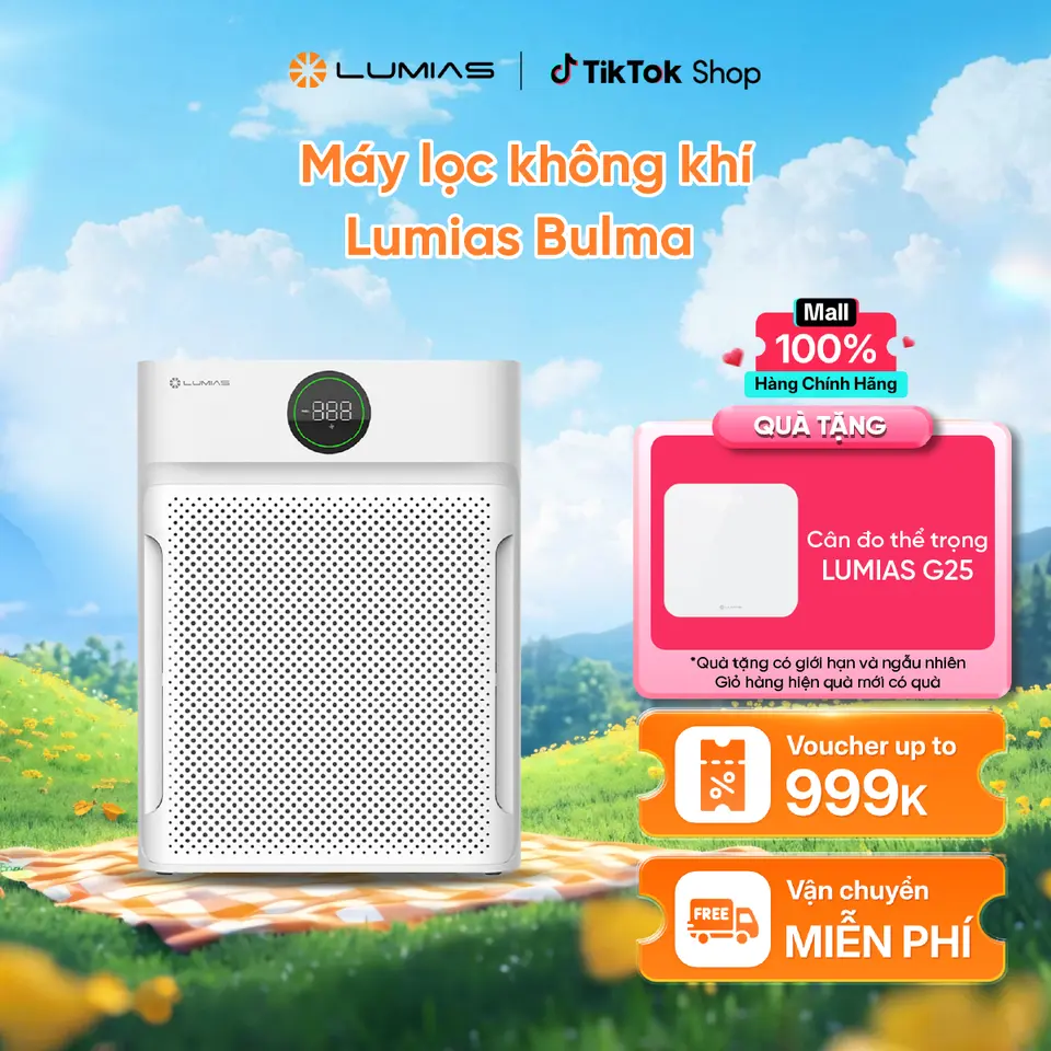 Máy lọc không khí Lumias Bulma - 50W, độ rộng bao phủ 40m2