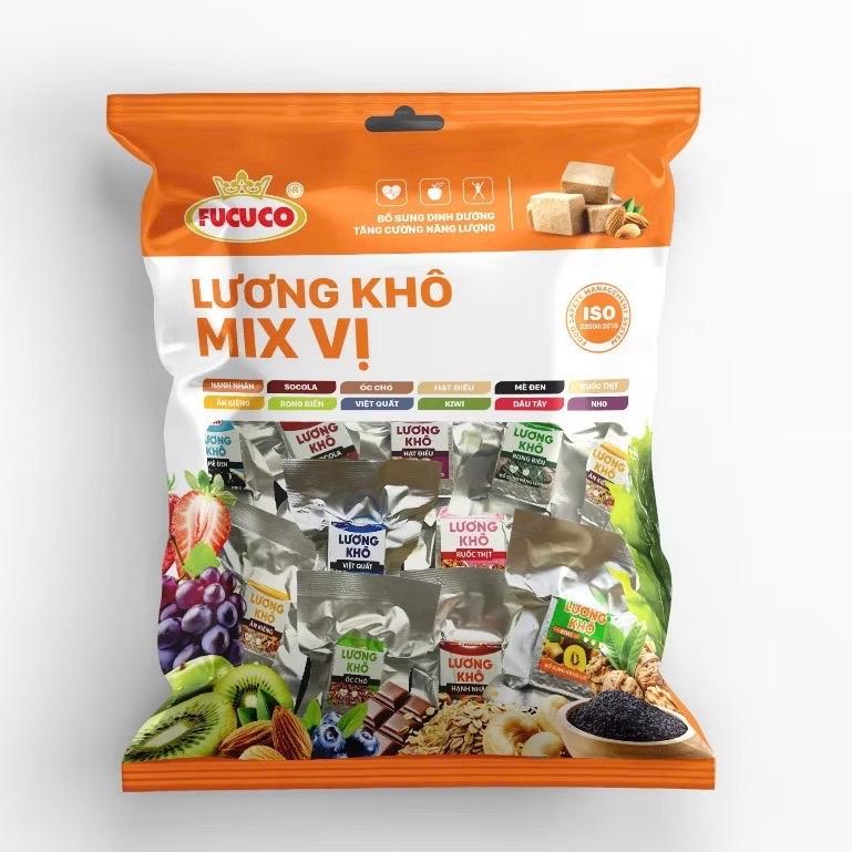 Lương khô mix 12 vị - Lương Khô Mini FUCUCO 12 vị hạt và trái cây