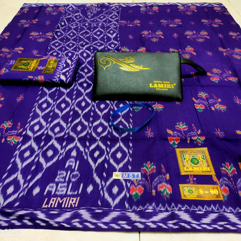Sarung Lamiri MST Mercerized - Baju Muslim Katun Hitam Dewasa - Pria, Wanita, Motif, Batik, Santri, Bali 6