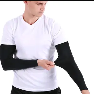 manset tangan hitam/manset kaos dewasa cowok cewek Katun Polos Musim panas Musim dingin Hitam Muslim Pria Wanita Handsock Panjang