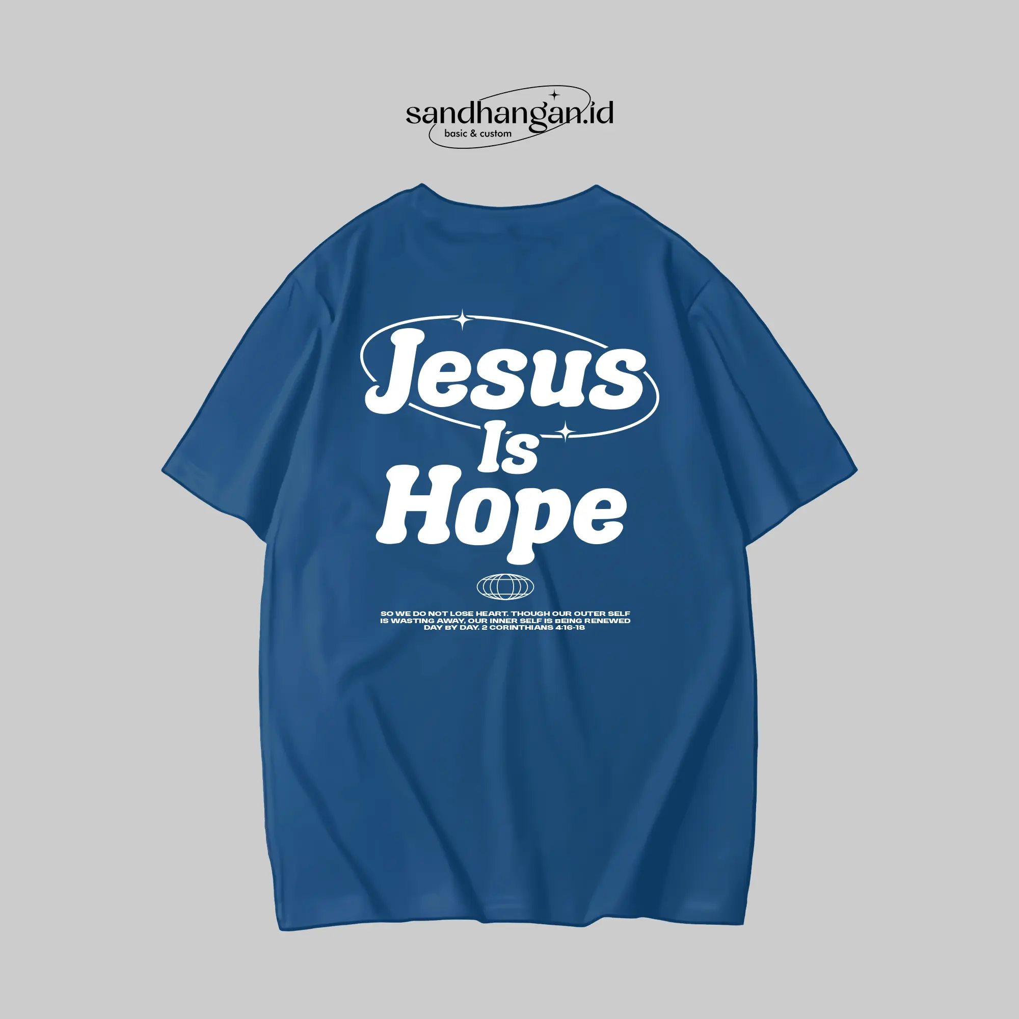 SANDHANGAN.ID KAOS JESUS IS HOPE ROHANI KRISTEN KATOLIK YESUS COUPLE PASANGAN KELUARGA DISTRO PREMIUM KATUN Combed Atasan
