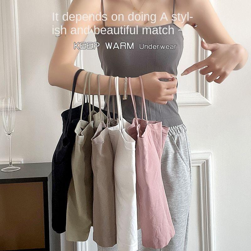 Áo Vest Hai Dây Dễ Phối Đồ Có Đệm Ngực, Một Mảnh Lưng Đẹp, Đồ Lót Nữ Mặc Bên Trong Mặc Bên Ngoài Không Tay Áo Cơ Sở Mỏng