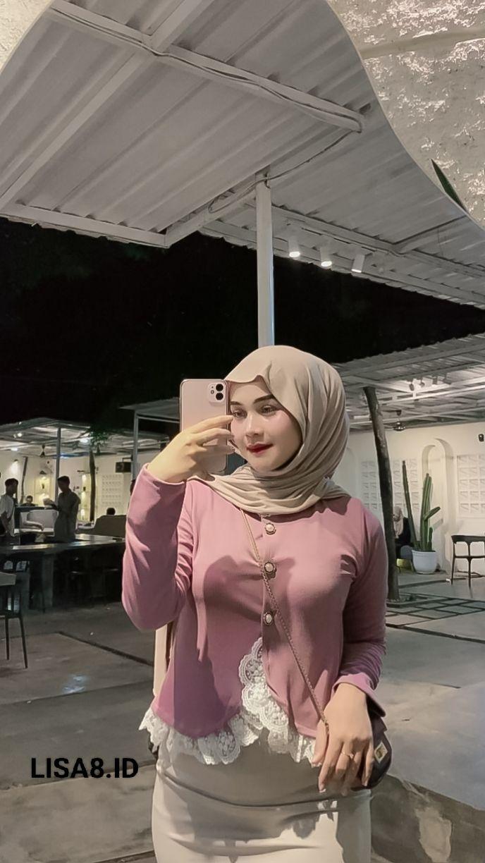 Atasan Viral Sabrina Blouse wanita Knit Premium melar Renda halus Atasan semi crop Korean Style Kekinian