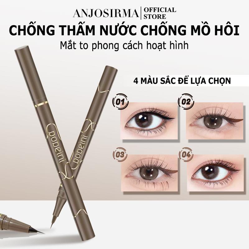 Bút kẻ mi dưới mắt lỏng mỏng ANJOSIRMA Đen và nâu Lâu trôi Không thấm nước Trang điểm tự nhiên Nét bút siêu mịn Bút kẻ Lông Mày Dụng cụ trang điểm