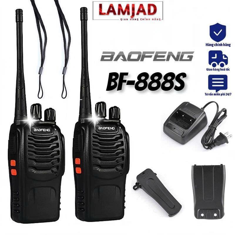   Siêu Khuyến Mãi  Bộ Đàm Baofeng 888f Bộ Đàm LCD Băng Tần Kép VHF Chất Lượng Cao - LAMJAD DN nói chuyện từ xa 