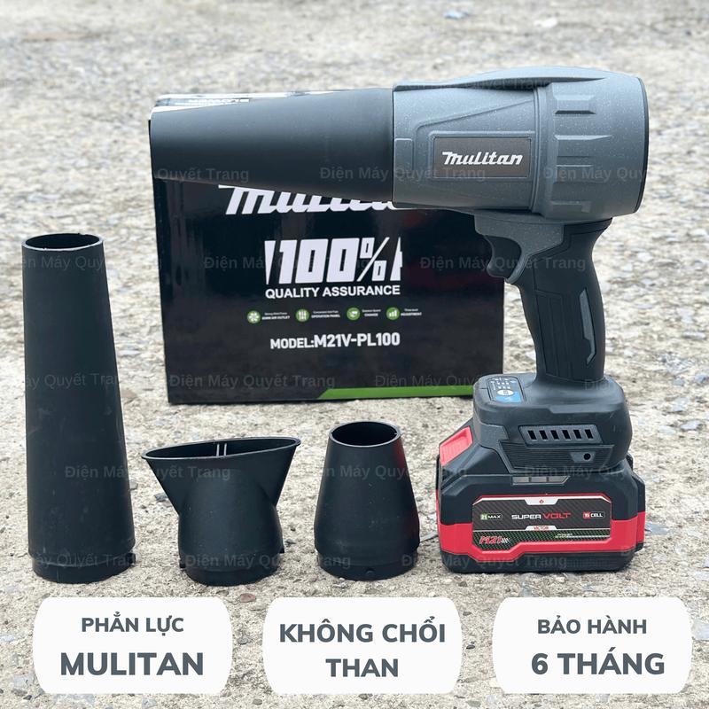 Máy Thổi Phản Lực Mulintan M21 - PL100 Động Cơ Không Chổi Than Cánh Quạt Phản Lực Tặng 4 Đầu Gom Gió Bảo Hành 6 Tháng