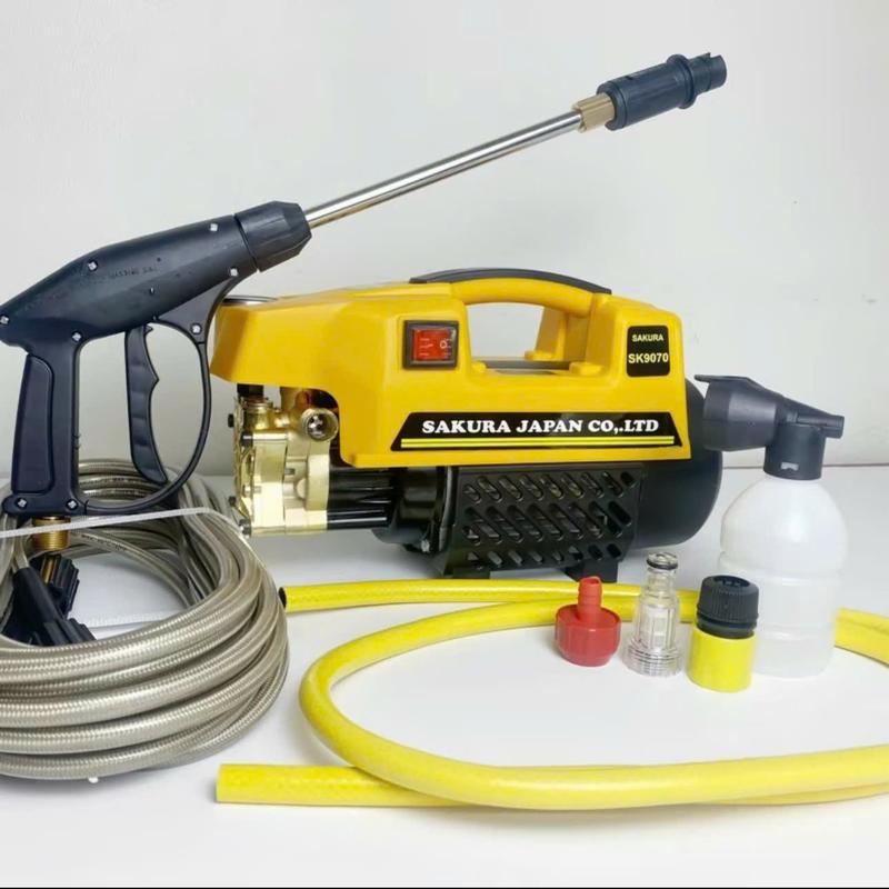 Máy rửa xe cao áp SAKURA, Model 2025 Japan, Loại không có Chỉnh Áp. lỗi đổi mới miễn phí trong 10 ngày đầu. (bh 12th)