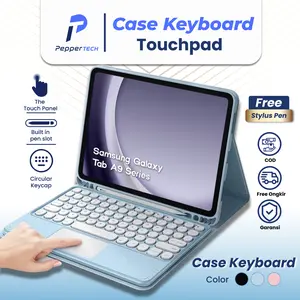 Case Keyboard For Samsung Tab A9 8.7 Inch 2023 Wireless Flip Standing Bookcover Softcase Tablet Bluetooth